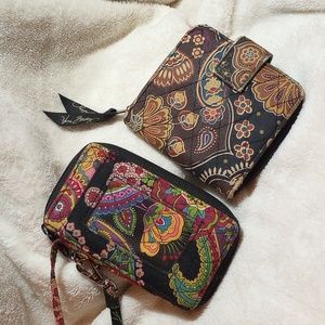 Two Vera Bradley wallet/wristlets